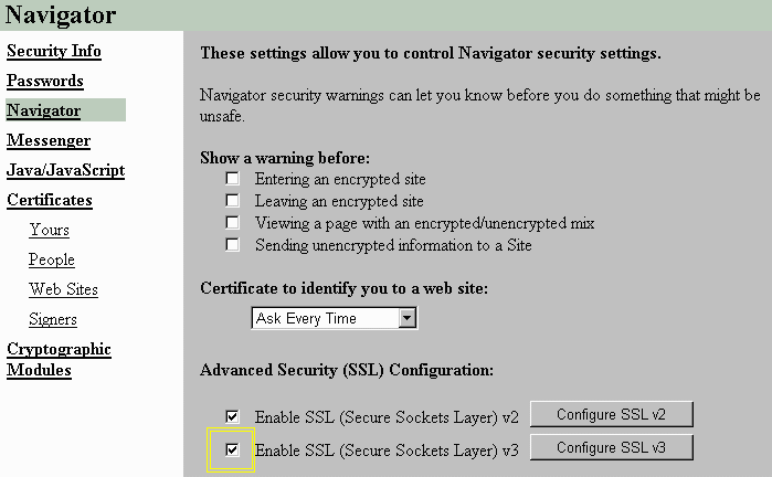 How to Enable SSL 3.0